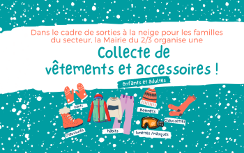 Collecte de vêtements de neige