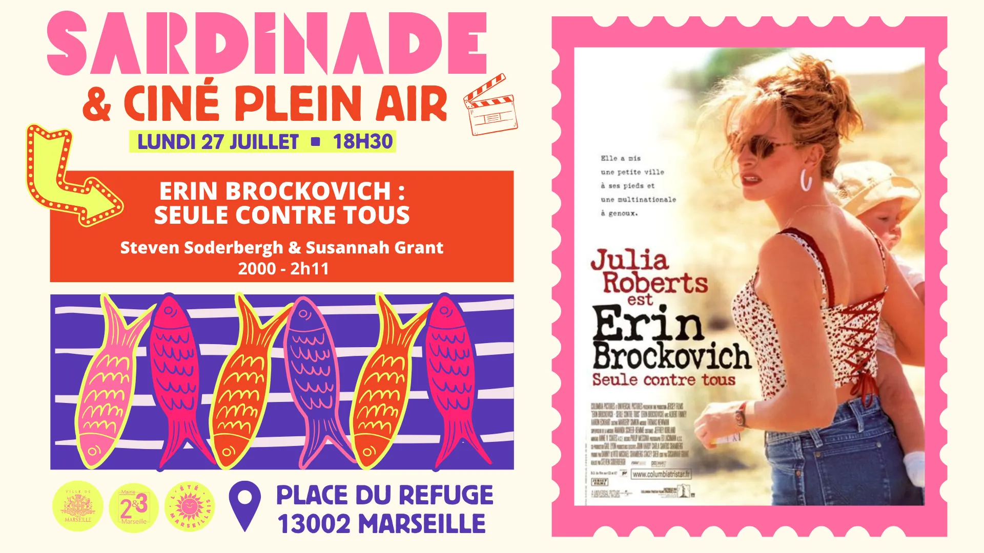 Ciné Plein-Air et sardinade : erin brockovich, seule contre tous